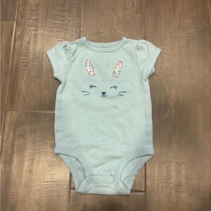 10 for $10 Carter's Light Blue Bunny Short Sleeve One-Piece Bodysuit